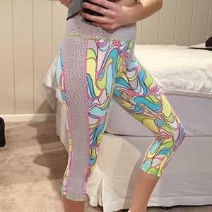 Trina Turk // Colorful Activewear Cropped Leggings